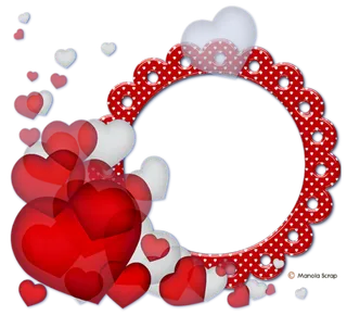 爱心花边相框