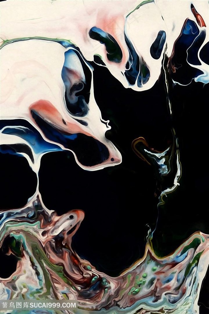 水彩时尚抽象艺术画