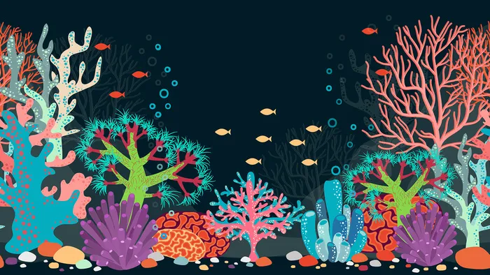 海底生物卡通eps,ai矢量模版下载