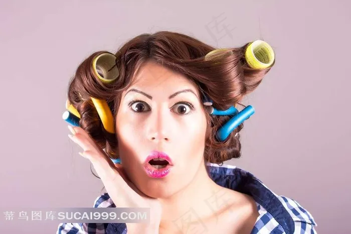 欧式盘发另类美女素材