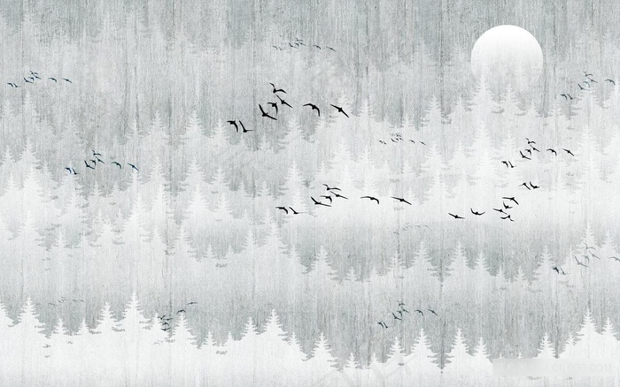 树林森林美景装饰画