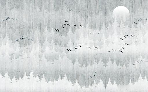 树林森林美景装饰画