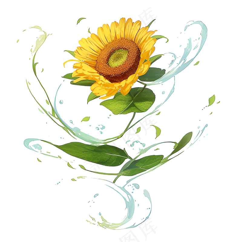 黄色向日葵免抠素材97