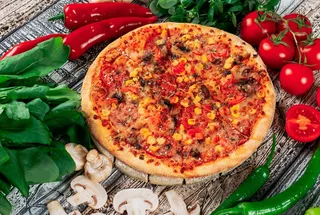 水果培根披萨美食