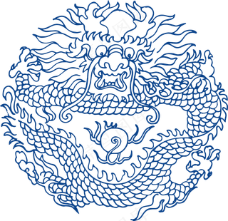 古代青花瓷图案花纹中国风图案祥云纹理传统图腾PNG免扣素材