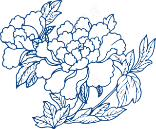 古代青花瓷图案花纹中国风图案祥云纹理传统图腾矢量AI设计PNG免扣素材