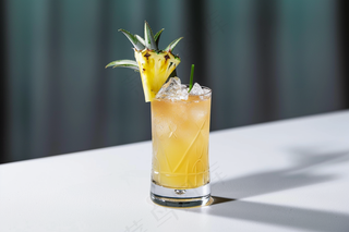 菠萝冰镇饮料汽水摄影图