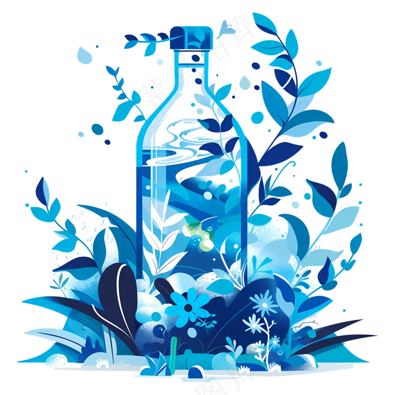 免抠世界水日插画