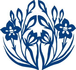 古代青花瓷图案花纹中国风图案祥云纹理传统图腾PNG免扣素材