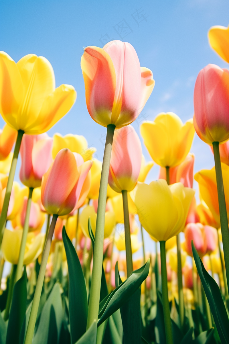 春天郁金香花朵鲜花摄影图