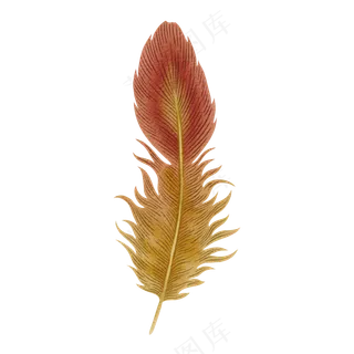 水彩羽毛免扣