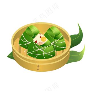 蒸屉插画+端午节美食粽子