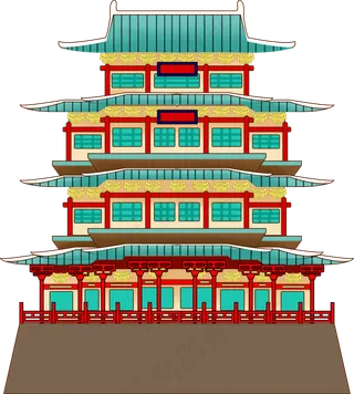 国风鼓楼宝塔素材6