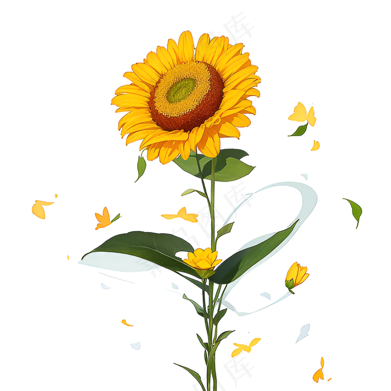 黄色向日葵免抠素材117