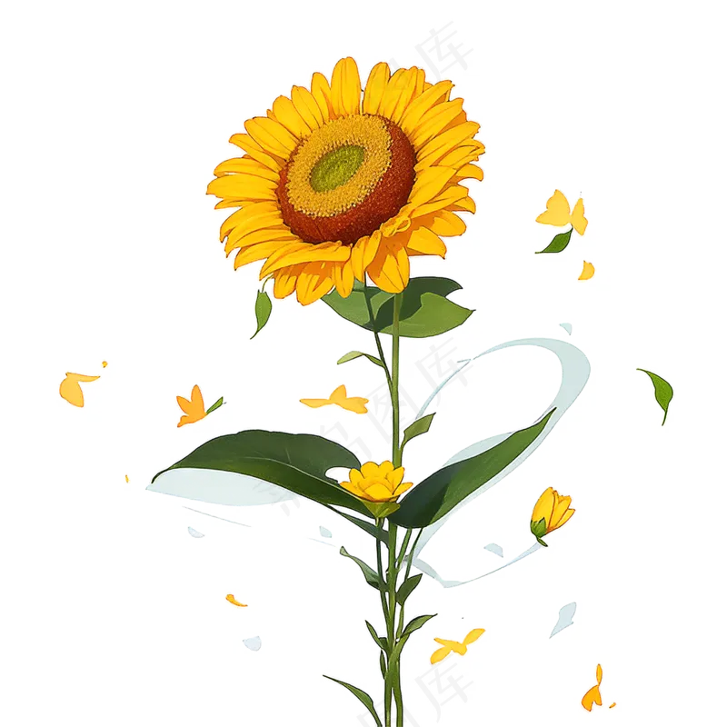 黄色向日葵免抠素材117