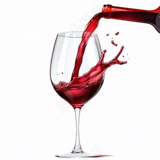 红酒杯红酒倒入高酒杯免抠