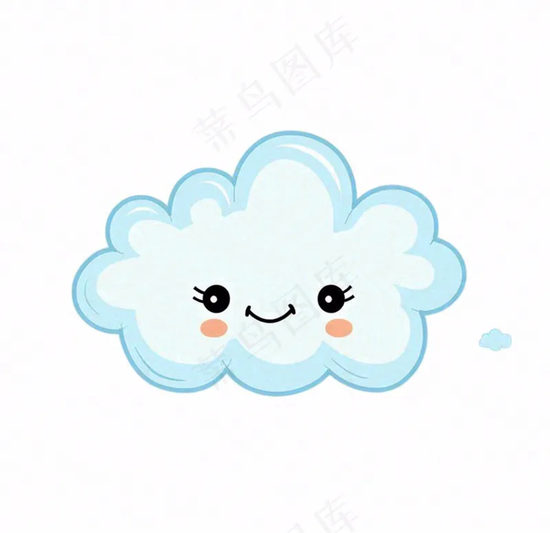 白云云朵天气卡通插画免抠(1056x1024)
