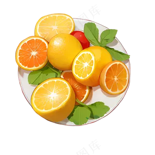 柠檬橙子水果素材