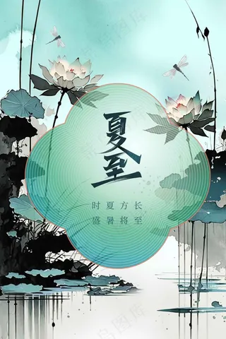 夏至节气传统活动海报