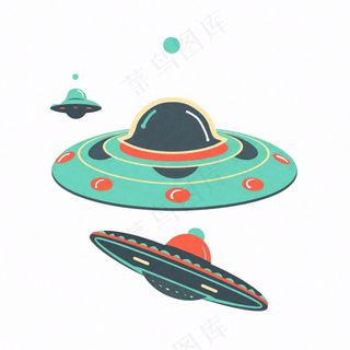 宇宙飞船太空卡航空通插画免抠