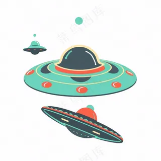 宇宙飞船太空卡航空通插画免抠