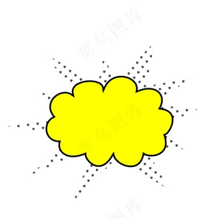 卡通聊天对话方框气泡可爱边框PNG透明免抠装饰图案 PS设计