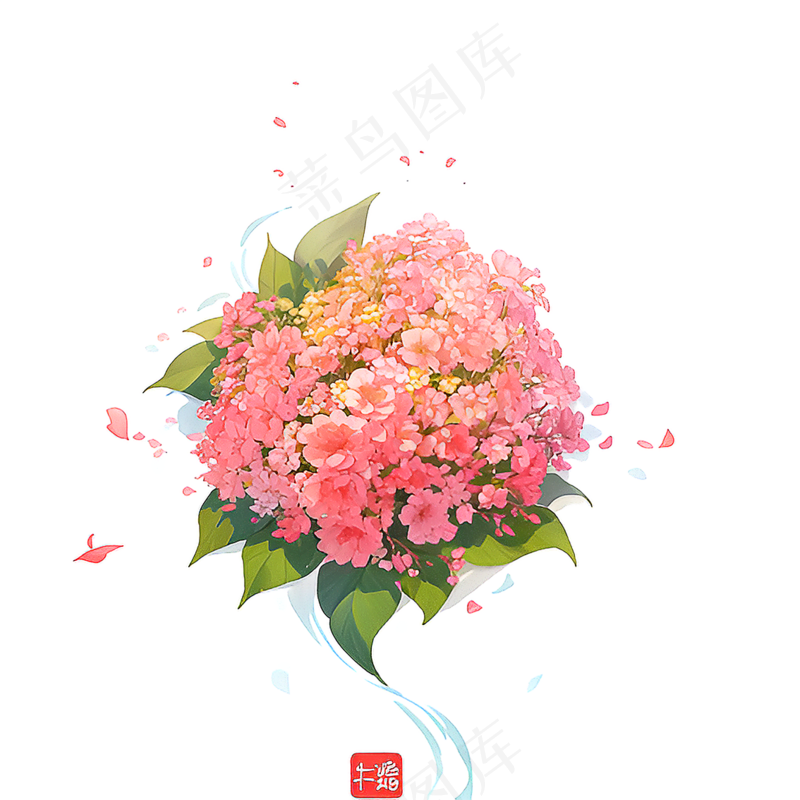 粉色花朵桃花玫瑰免抠素材80