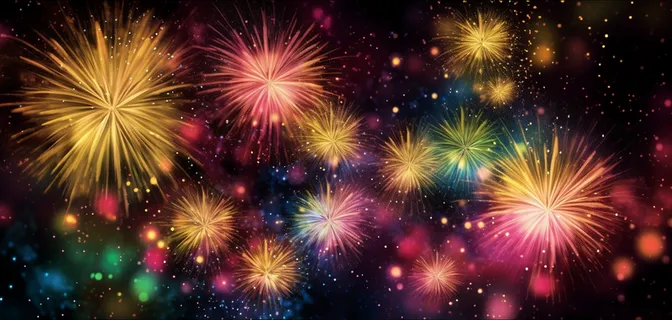 烟花五颜六色的烟花庆典新年节日暮色的天空背景摄影图 烟花五颜六色的烟花庆典新年节日暮色的天空背景摄影图