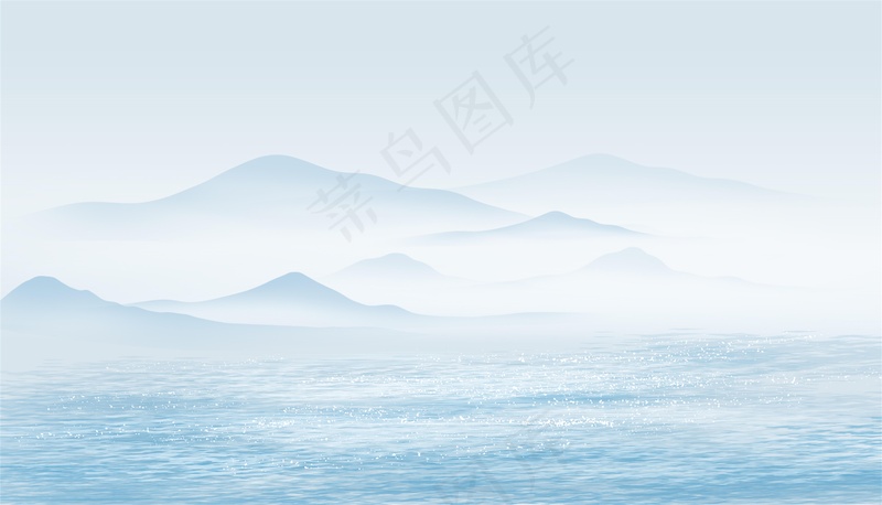 山水背景图片psd模版下载