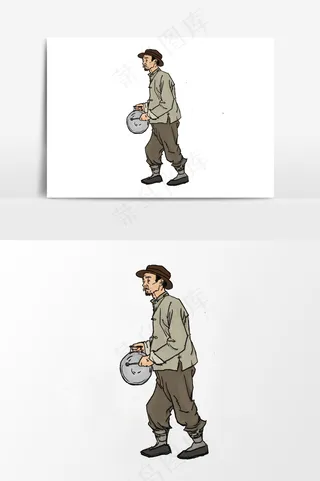 插画丨国风人物丨打更者001丨PPT插图