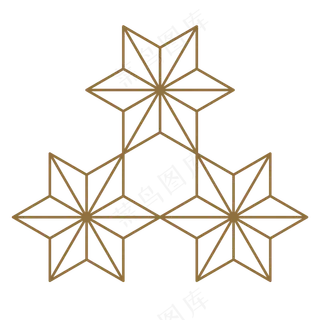 日系和风免扣复古图案元素 (4)