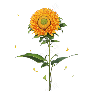 黄色向日葵免抠素材88