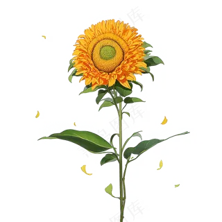 黄色向日葵免抠素材88