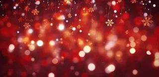 红色闪光粒子雪花光晕灯光喜庆摄影背景图