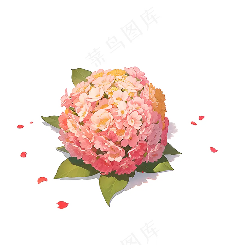 粉色花朵桃花玫瑰免抠素材69