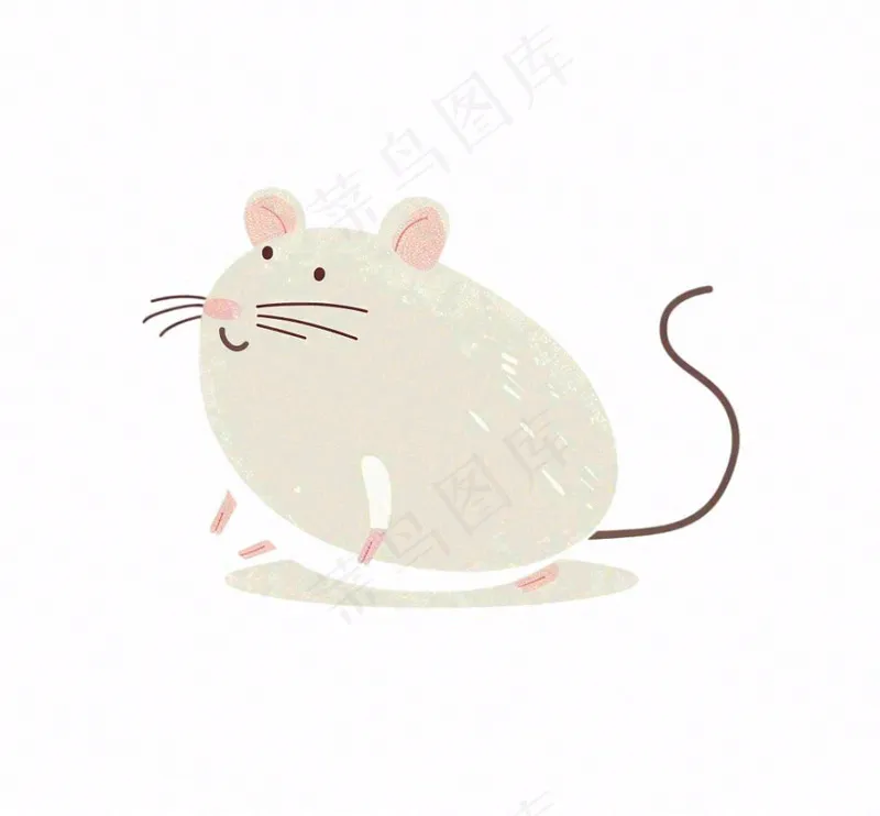 小白鼠老鼠动物卡通插画免抠(1104x1024)