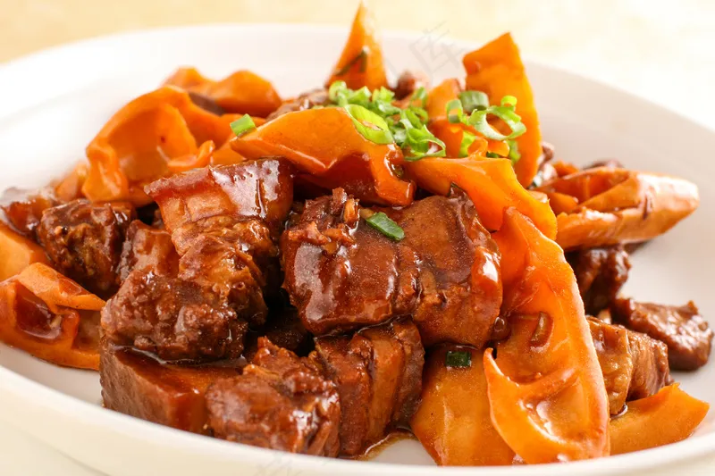 红烧肉块美食