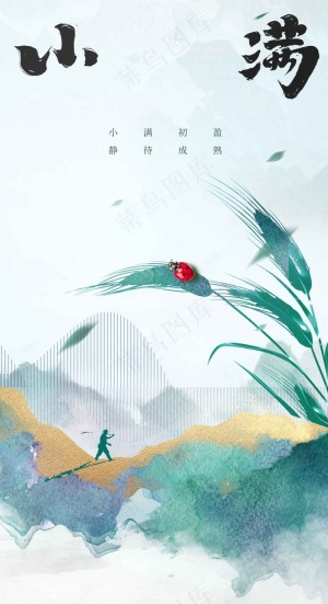 小满节气传统海报