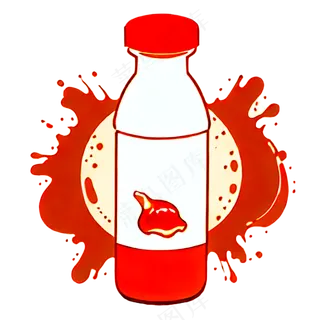番茄酱食物西餐插画简约简笔画图标