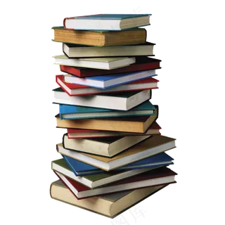 免抠一堆五颜六色的书籍