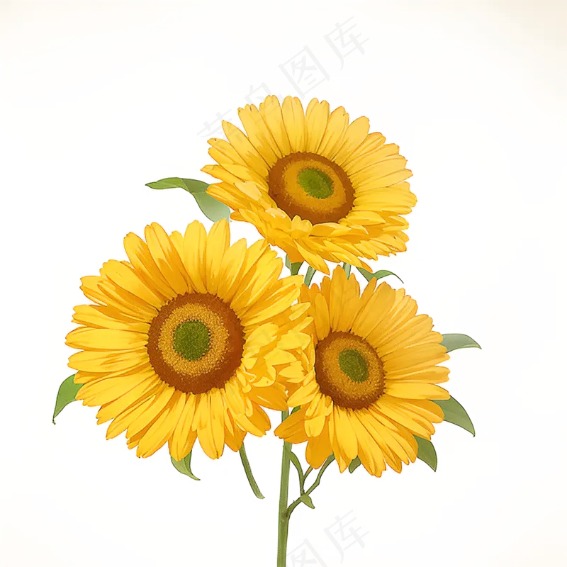 黄色向日葵花朵免抠素材50