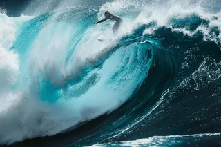 冲浪达人海洋运动摄影图