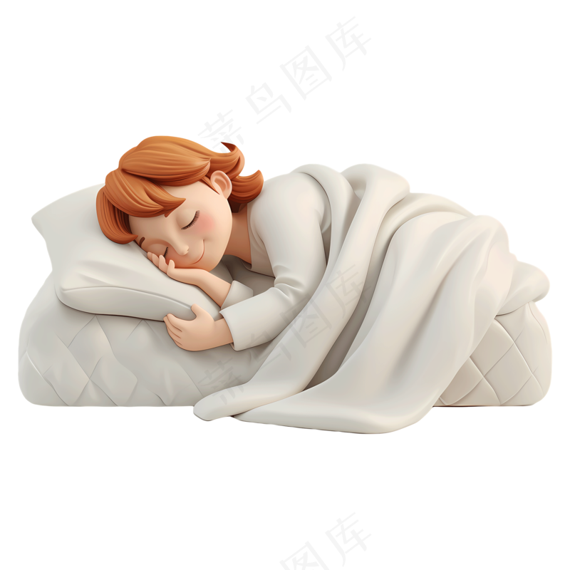 免抠卡通人物睡眠小女孩