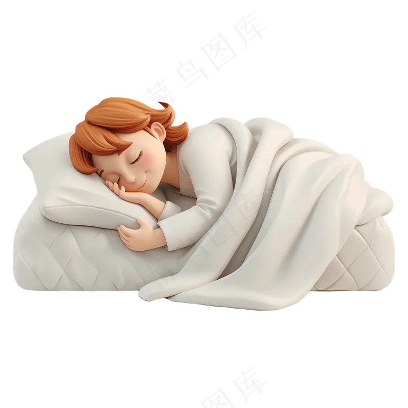 免抠卡通人物睡眠小女孩
