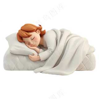 免抠卡通人物睡眠小女孩
