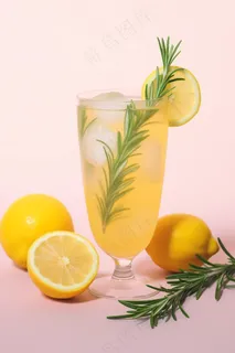 夏日柠檬茶冰镇饮料摄影图