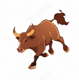 牛水牛黄牛牲畜十二生肖卡通插画免抠