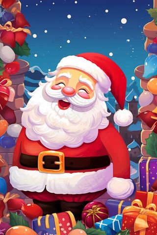 圣诞节礼物圣诞老人节日背景