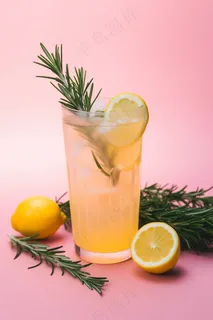 夏日柠檬茶冰镇饮料摄影图