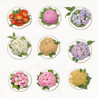 红色黄色粉色玫瑰花免抠素材205